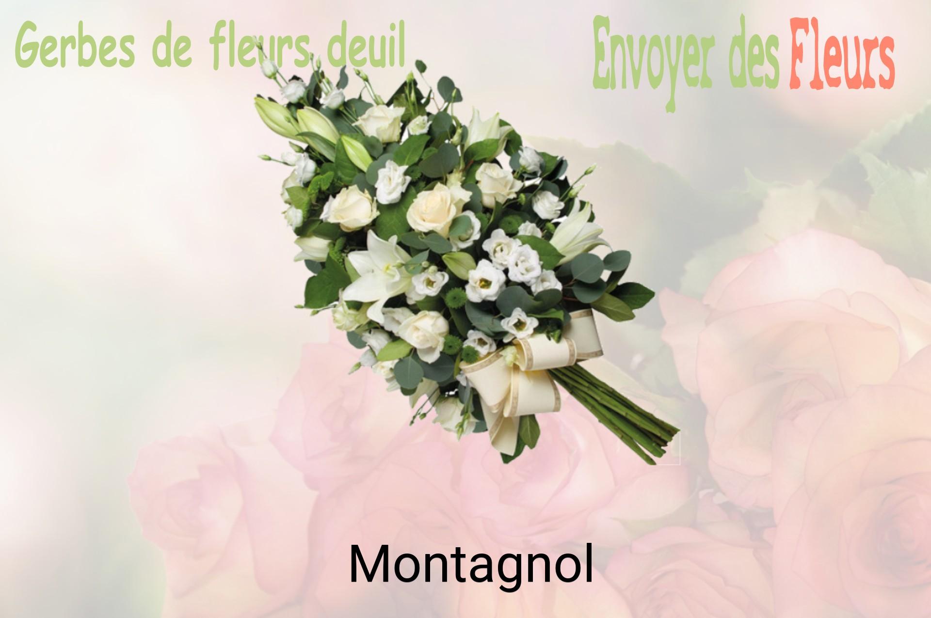 Gerbe de fleurs de deuil livrée à Montagnol